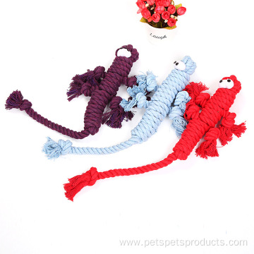 Lizard Shape Rope Dental Toy Ready Pet Toy